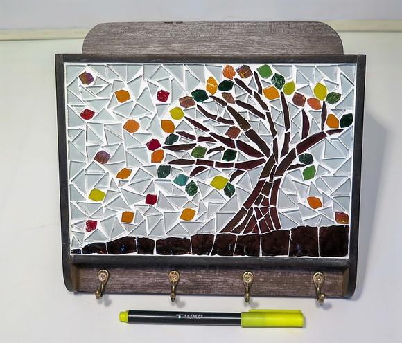 Porta Chaves Correspondência Mosaico Outono