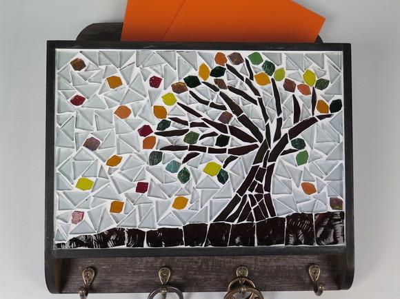 Porta Chaves Correspondência Mosaico Outono
