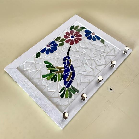 Porta Chaves Mosaico Beija-flor