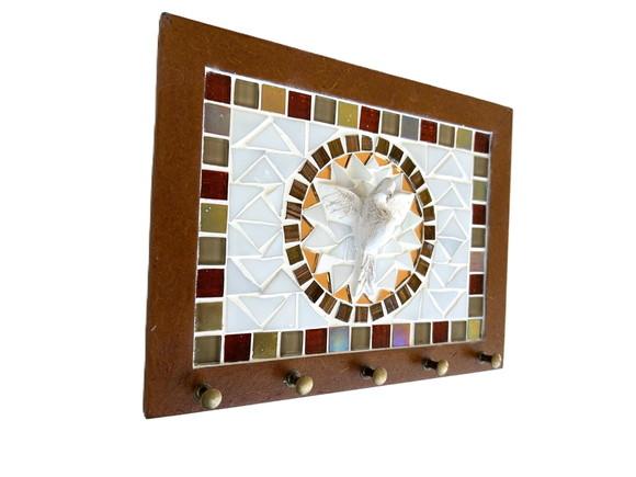 Porta Chaves Mosaico Divino Bege