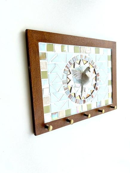 Porta Chaves Mosaico Divino Bege