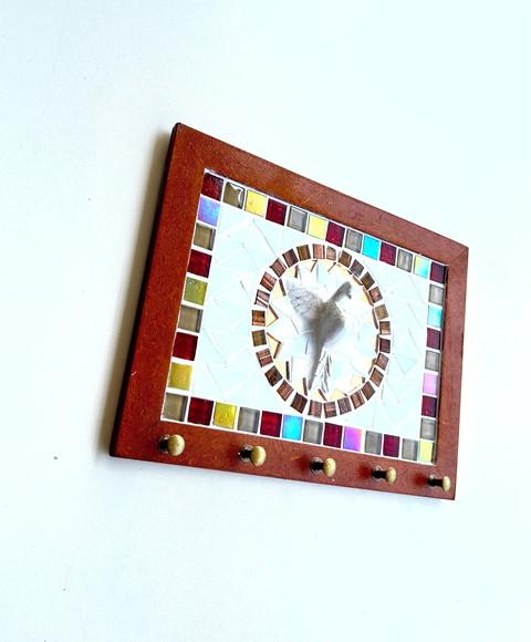 Porta Chaves Mosaico Divino Bege