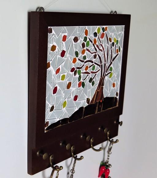 Porta Chaves Mosaico Outono