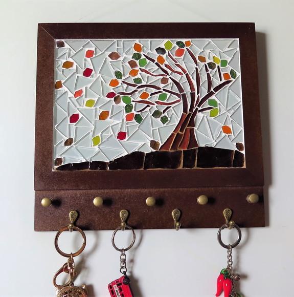 Porta Chaves Mosaico Outono