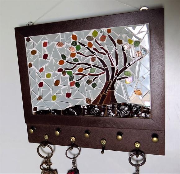 Porta Chaves Mosaico Outono