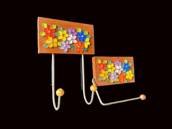 Porta Papel Higiênico em Mosaico Flores