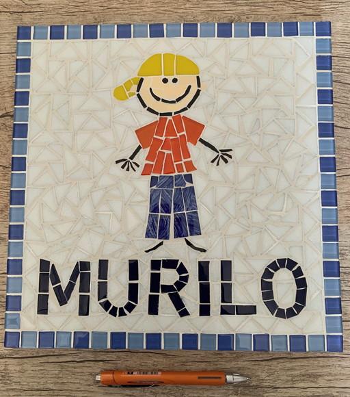Quadrinho Maternidade Menino em Mosaico
