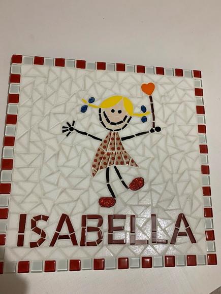 Quadrinho Menina em Mosaico