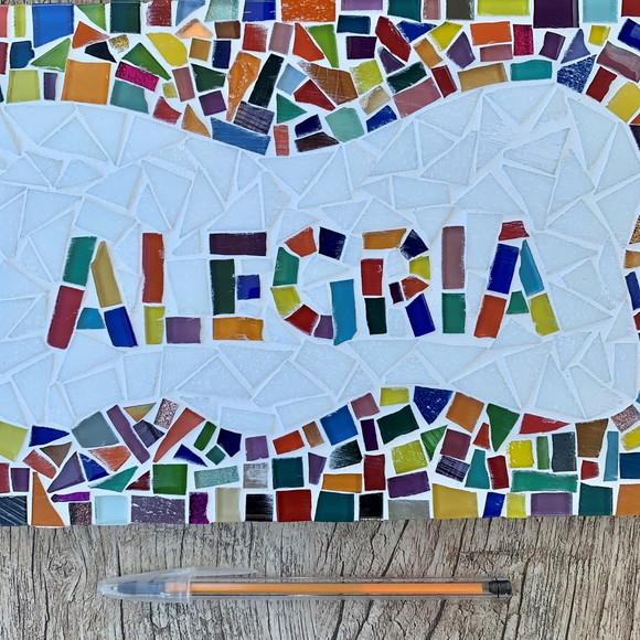 Quadro Alegria em Mosaico