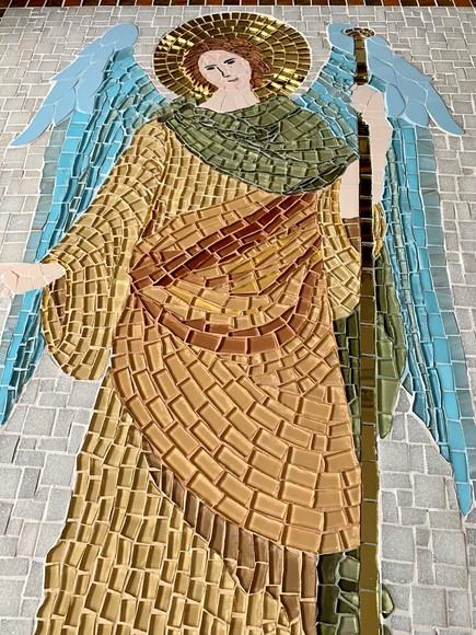Quadro em Mosaico Arcanjo Rafael