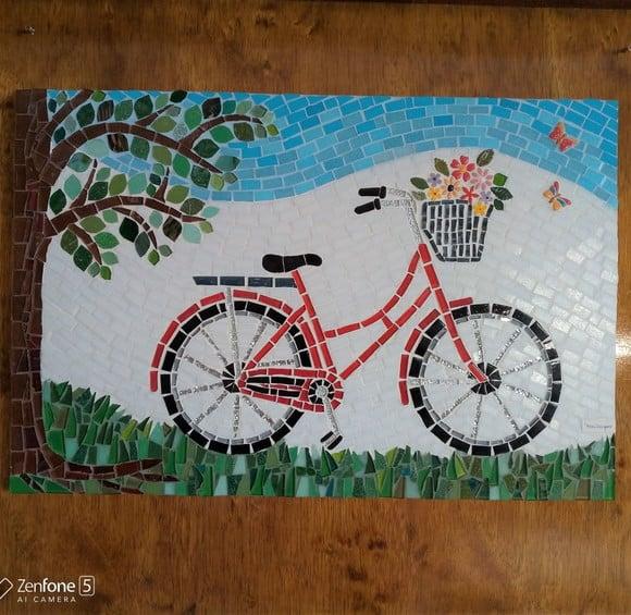 Quadro em Mosaico Bicicleta