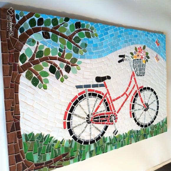Quadro em Mosaico Bicicleta