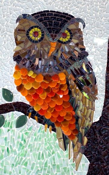 Quadro em Mosaico Coruja