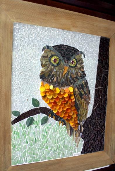 Quadro em Mosaico Coruja