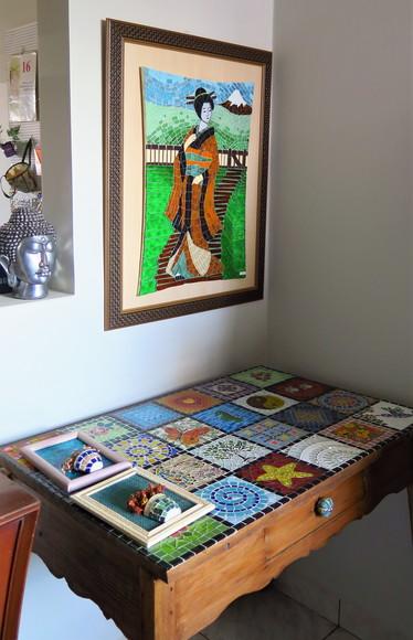 Quadro em Mosaico Gueixa