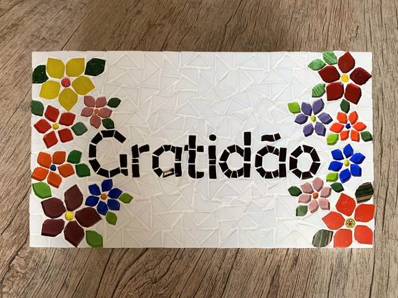 Quadro em Mosaico Gratidão