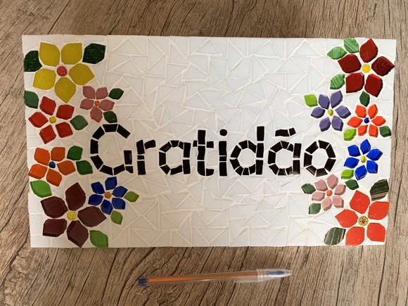 Quadro em Mosaico Gratidão