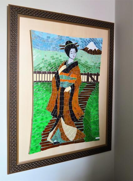 Quadro em Mosaico Gueixa