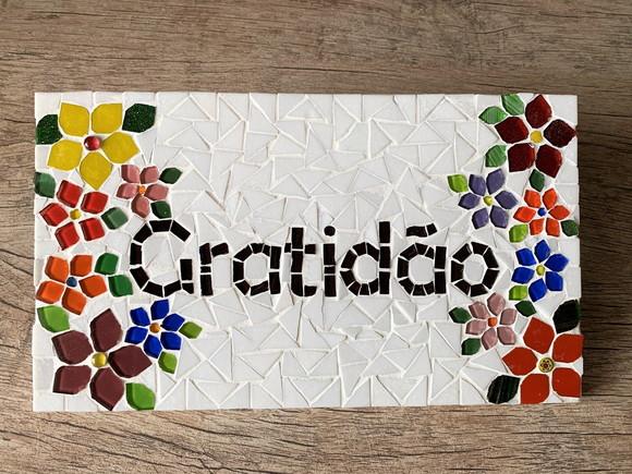 Quadro em Mosaico Gratidão