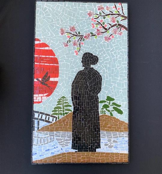 Quadro em Mosaico Sol Nascente