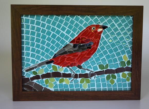 Quadro em Mosaico Tiê Sangue