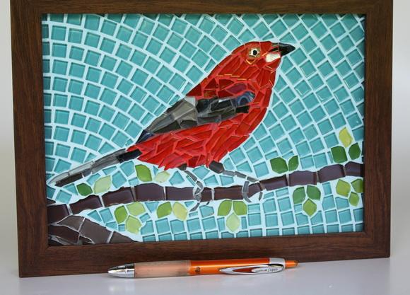 Quadro em Mosaico Tiê Sangue