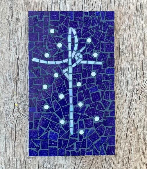 Quadro Fé em Mosaico