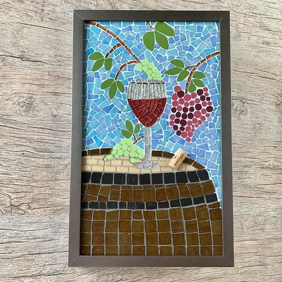 Quadro em Mosaico Vinho