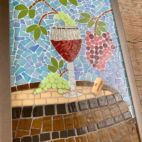 Quadro em Mosaico Vinho
