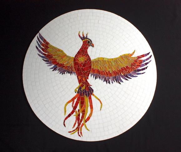 Quadro Fênix em Mosaico