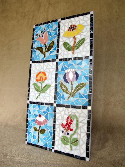 Quadro Floral em Mosaico