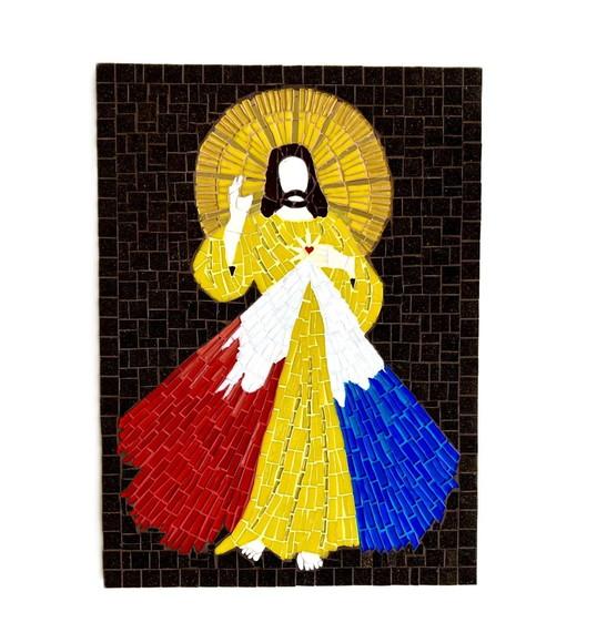 Quadro Jesus Misericordioso em Mosaico