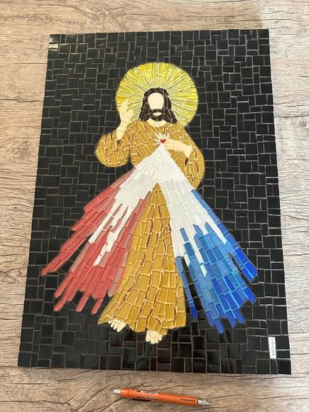 Quadro Jesus Misericordioso em Mosaico