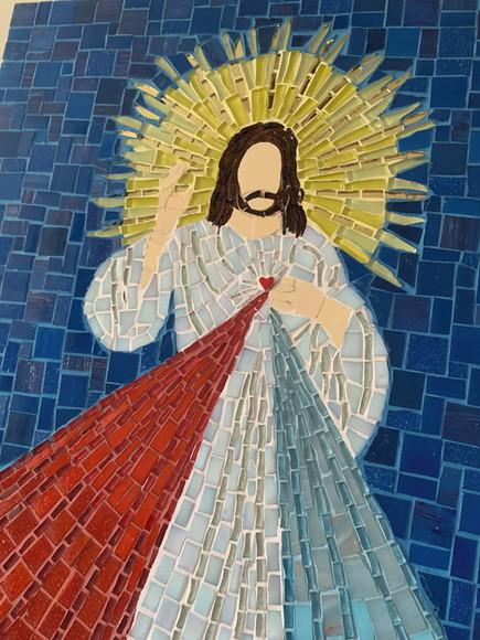 Quadro Jesus Misericordioso em Mosaico