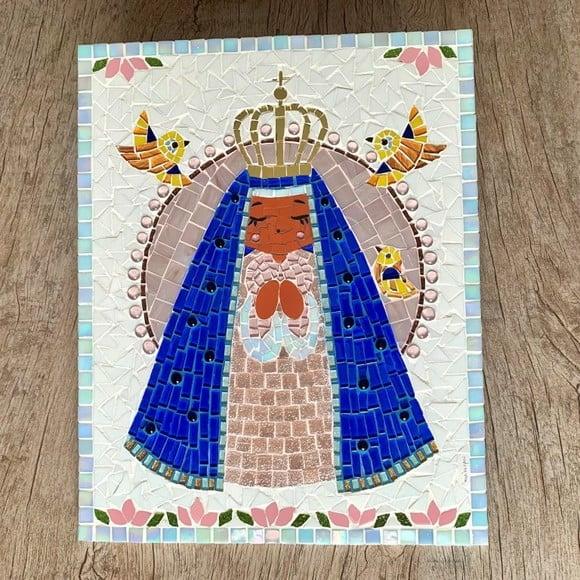 Quadro Nossa Senhora Aparecida em Mosaico