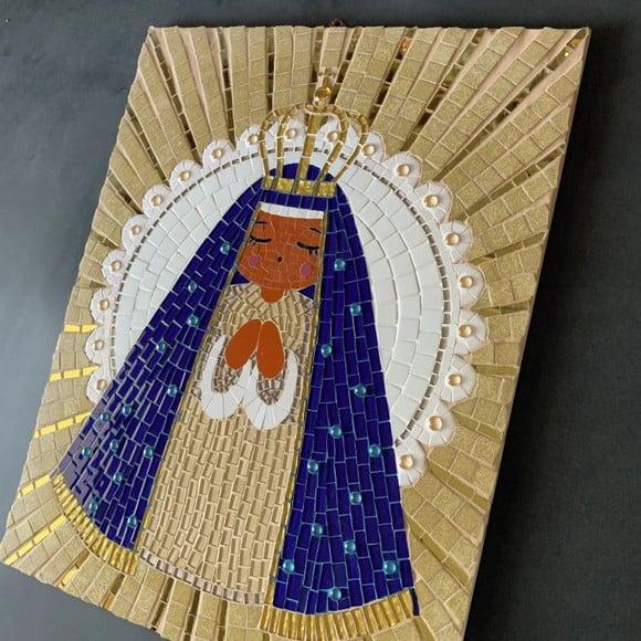 Quadro Nossa Senhora Aparecida em Mosaico