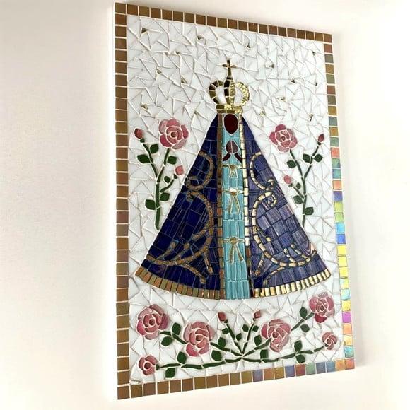 Quadro Nossa Senhora Aparecida em Mosaico Área Externa