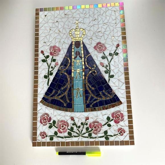 Quadro Nossa Senhora Aparecida em Mosaico Área Externa