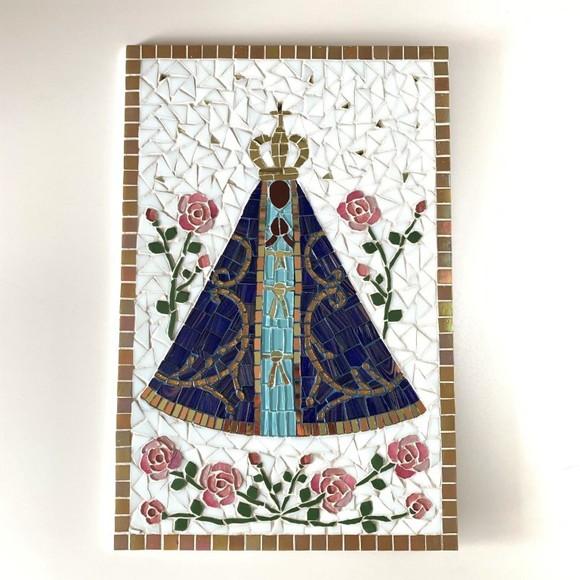 Quadro Nossa Senhora Aparecida em Mosaico Área Externa