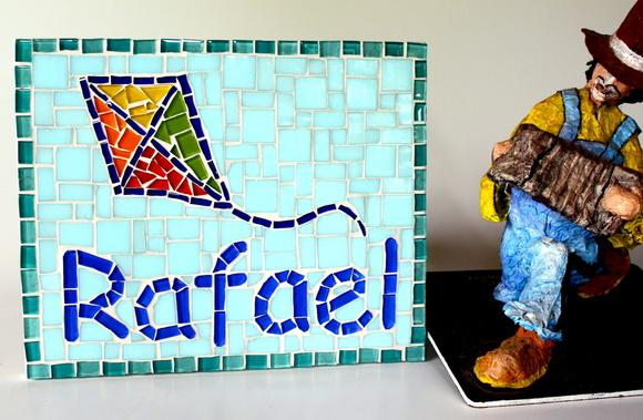 Quadro para Maternidade Pipa em Mosaico