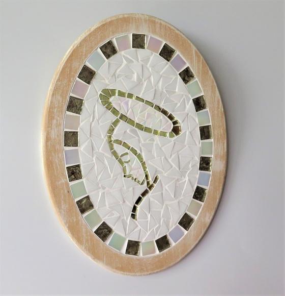 Quadro Oval Nossa Senhora em Mosaico