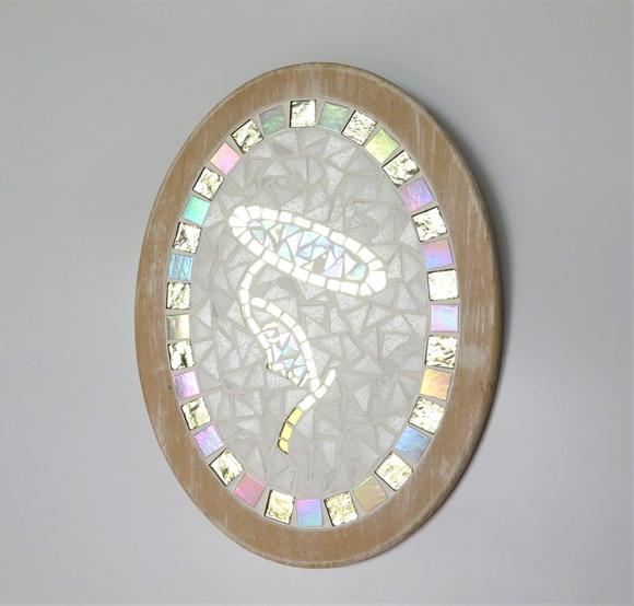 Quadro Oval Nossa Senhora em Mosaico