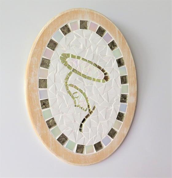 Quadro Oval Nossa Senhora em Mosaico