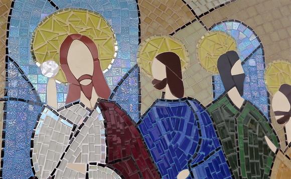 Quadro Santa Ceia em Mosaico