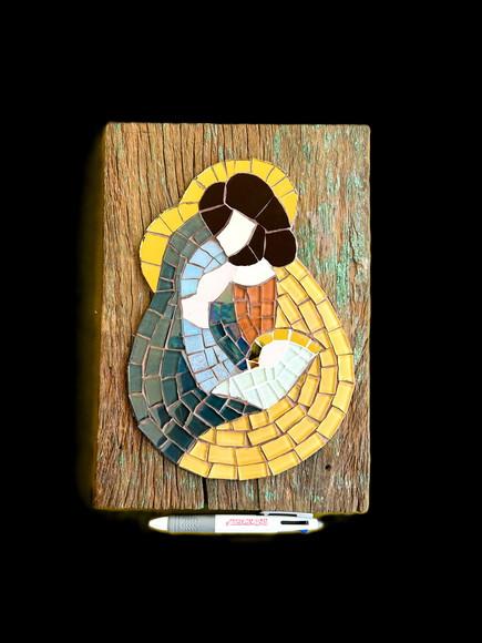 Quadro Sagrada Família em Mosaico