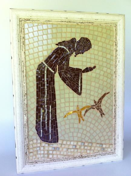 Quadro São Francisco de Assis em Mosaico