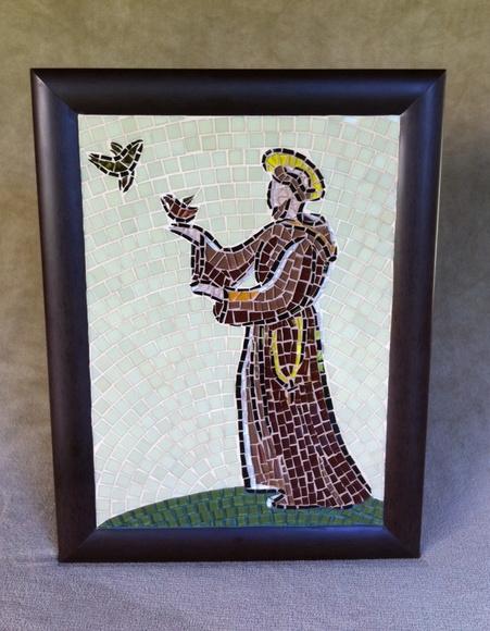 Quadro São Francisco de Assis em Mosaico