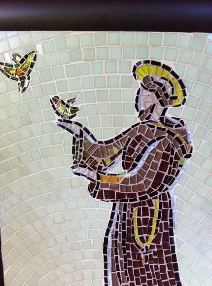 Quadro São Francisco de Assis em Mosaico