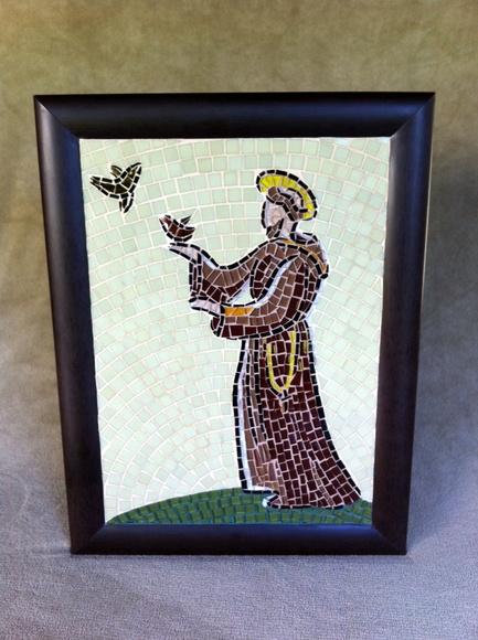 Quadro São Francisco de Assis em Mosaico