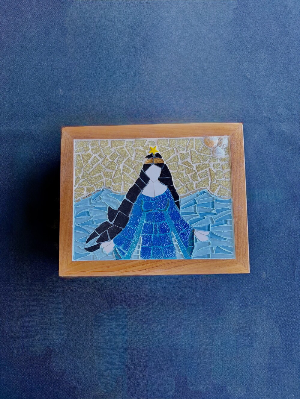 Caixa de Chá em mosaico Iemanja
